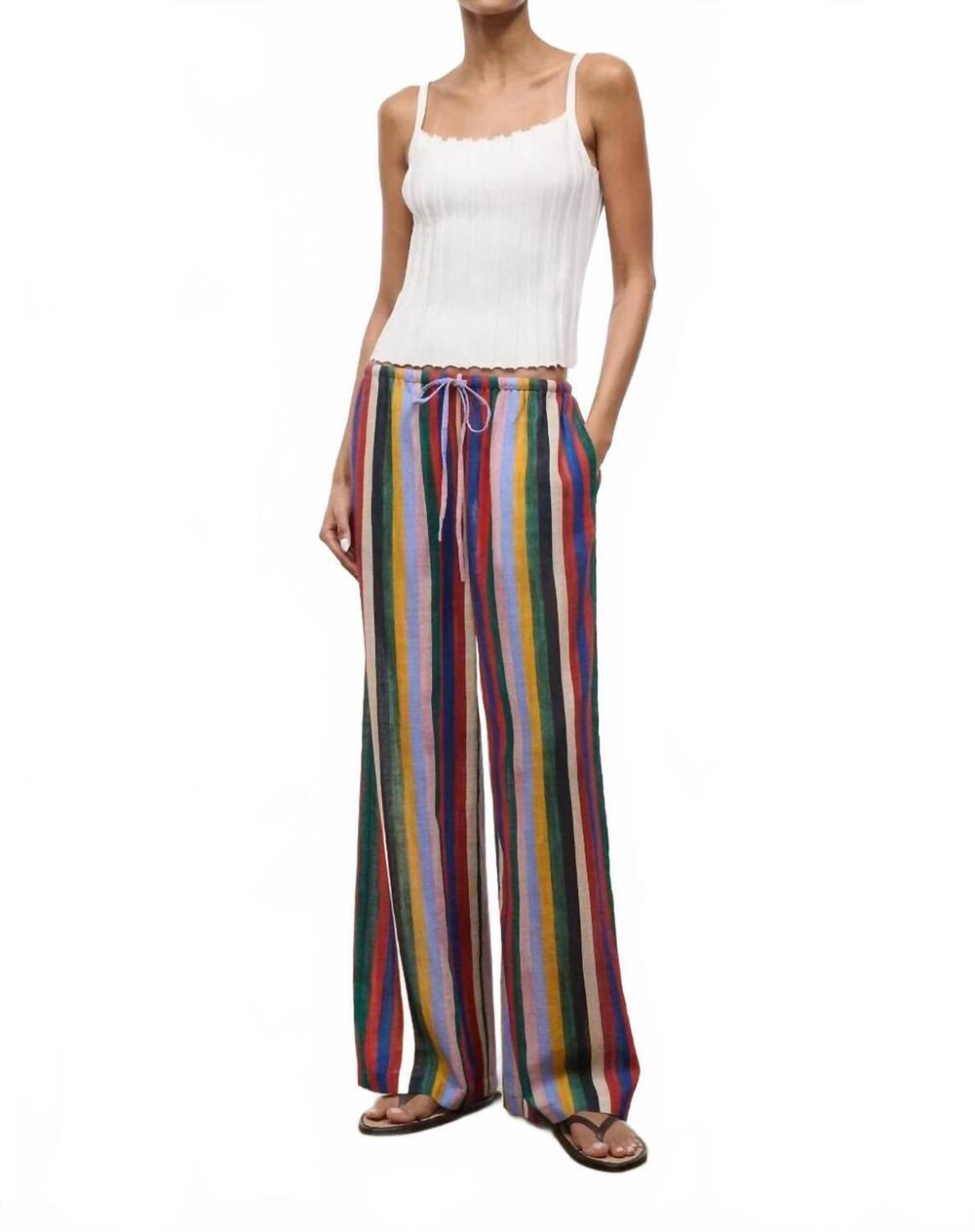 NEW STAUD mateo pants in artist stripe